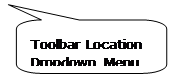 Rounded Rectangular Callout: Toolbar Location Dropdown Menu Rounded Rectangular Callout: Toolbar Location Dropdown Menu